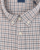 Camisa Casual 100% Algodão em Castanho Claro