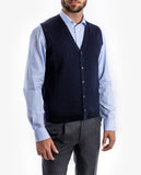 Dark Blue Vest 100% Flece wool