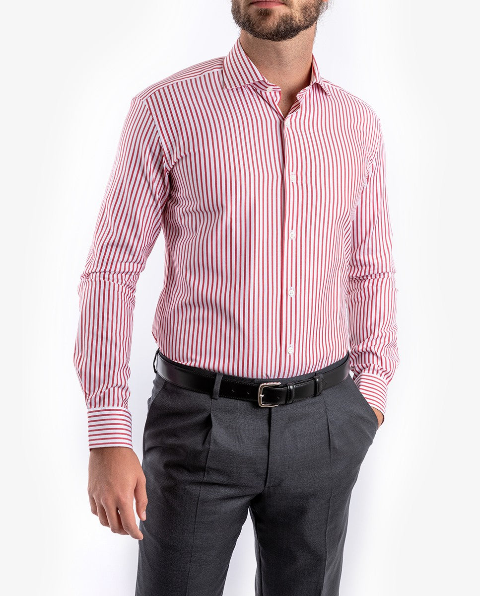 Camisa Clássica 100% Algodão em Encarnado Escuro