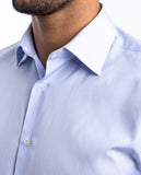 Camisa Clássica 100% Algodão em Azul Claro