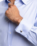 Camisa Clássica 100% Algodão em Azul Claro