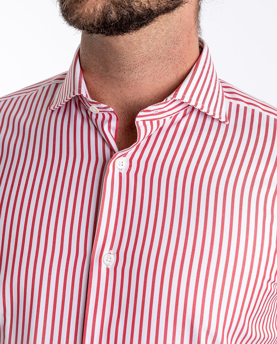 Camisa Clássica 100% Algodão em Encarnado Escuro