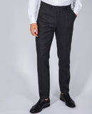 Calças Clássicas Soft Slim em Cinzento Escuro