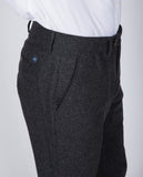 Calças Clássicas Soft Slim em Cinzento Escuro