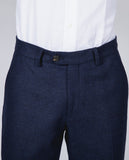 Calças Clássicas Soft Slim em Azul Escuro