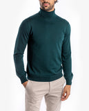 Green Turtleneck 100% Merino Wool