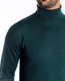 Green Turtleneck 100% Merino Wool