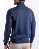 Blue Turtleneck 100% Merino Wool