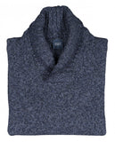 Camisola Decote em V 100% Lã Virgem em Azul