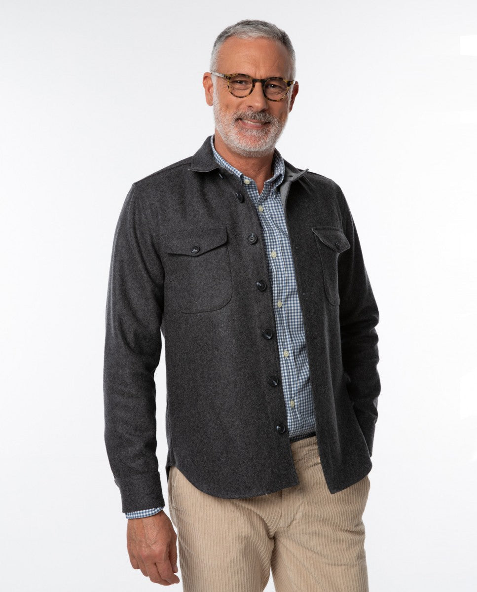 Camisa Casual em Cinzento Escuro
