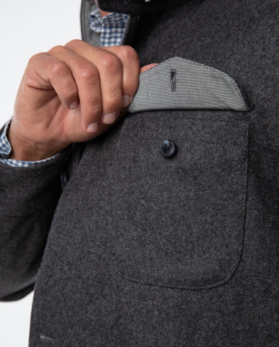 Camisa Casual em Cinzento Escuro