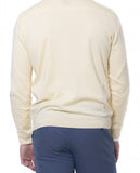 Camisola Decote em V em Amarelo Claro
