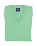 Camisola Decote em V 100% Algodão em Verde Claro