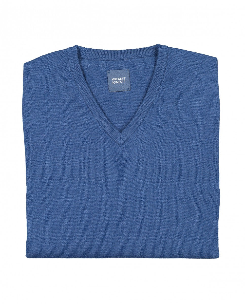 Blue V Neck Sweater