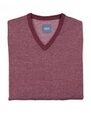 Camisola Decote em V em Bordeaux