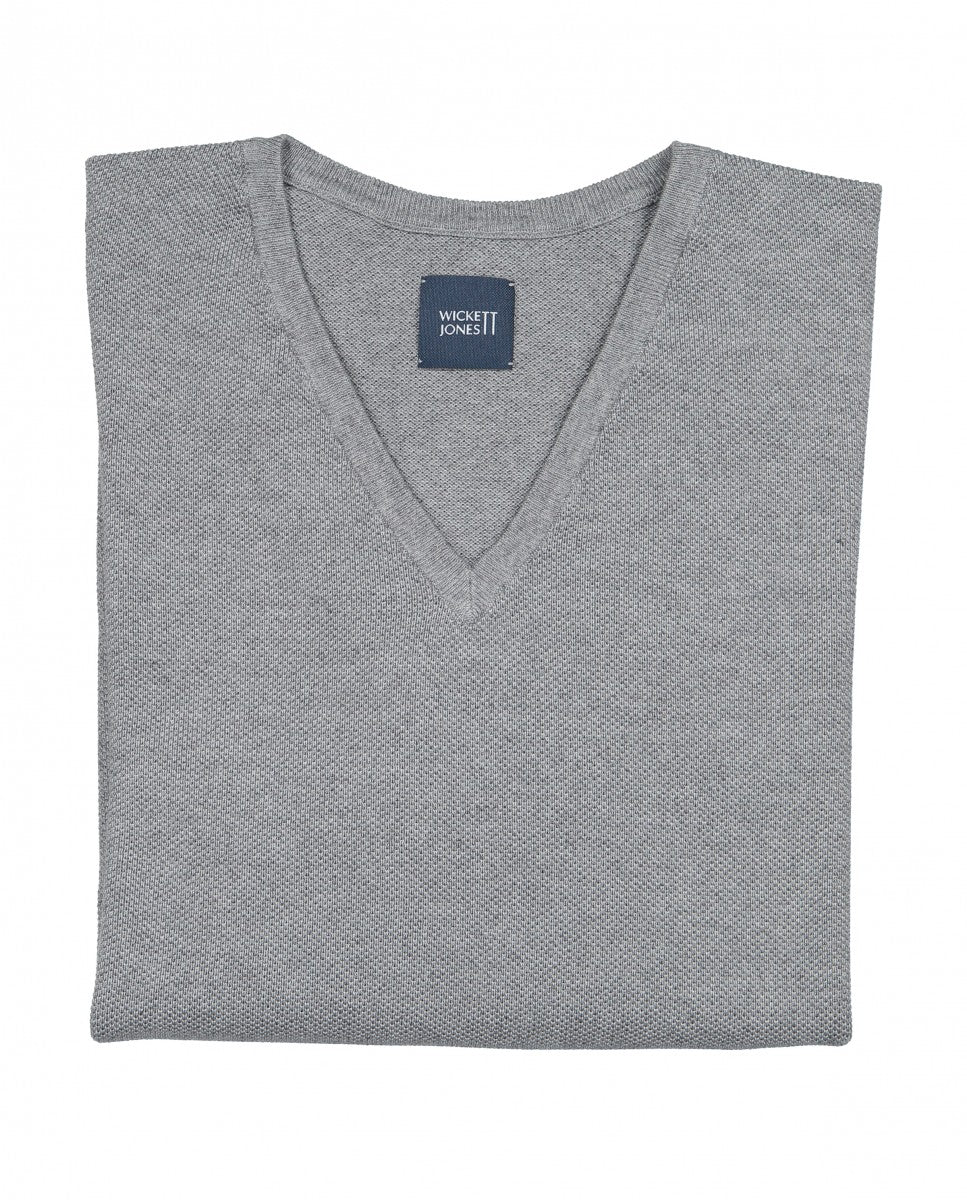 Light Grey V Neck Sweater