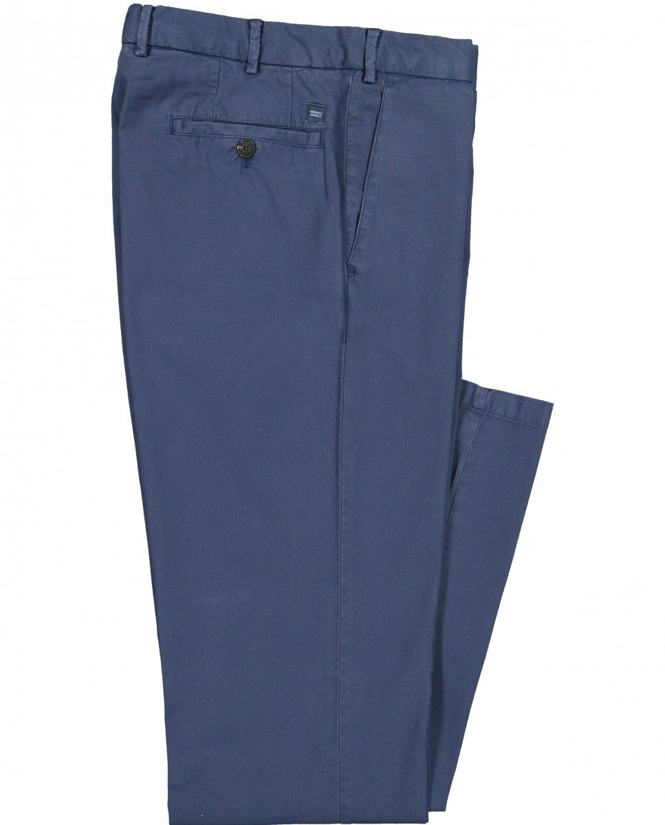 Calças Chinos Regular em Azul Escuro