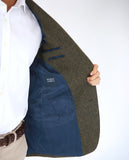 Dark Dry Green Sports Jacket 100% Wool