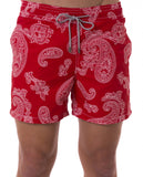 Red Swim Shorts 100% Cotton