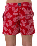 Red Swim Shorts 100% Cotton
