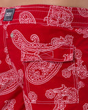 Red Swim Shorts 100% Cotton