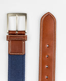 Dark Blue Casual Belt 100% Leather