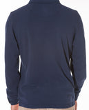 Dark Blue Long Sleeve Polo 100% Cotton