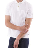 White Short Sleeve Jersey Polo 100% Cotton