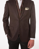 Dark Brown Sports Jacket 100% Wool