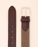 Brown Casual Belt 100% Leather