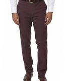 Burgundy Regular Chino Trousers