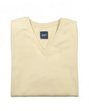 Camisola Decote em V em Amarelo Claro