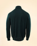Camisola Gola Alta 100% Lã Merino em Verde Escuro