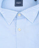 Camisa Casual 100% Algodão em Azul Claro