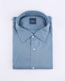Camisa Casual 100% Algodão em Azul