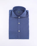 Camisa Casual 100% Algodão em Azul