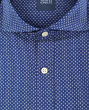 Camisa Casual 100% Algodão em Azul