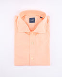 Camisa Casual 100% Algodão em Cor de Laranja Claro
