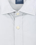 Camisa Casual 100% Algodão em Cinzento Claro