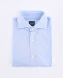 Camisa Casual 100% Algodão em Azul Claro