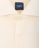 Camisa Casual 100% Algodão em Amarelo Claro