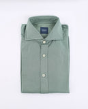 Camisa Casual 100% Algodão em Verde Seco