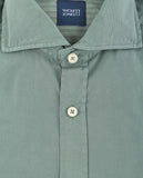 Camisa Casual 100% Algodão em Verde Seco