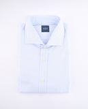 Camisa Casual 100% Algodão em Azul Claro