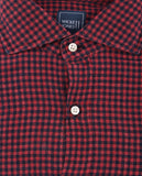 Red Casual Shirt 100% Linen
