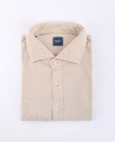 Camisa Casual 100% Algodão em Bege Claro