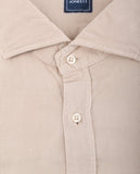 Camisa Casual 100% Algodão em Bege Claro