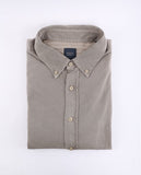 Camisa Casual 100% Algodão em Castanho Claro