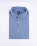 Camisa Casual 100% Algodão em Azul Escuro