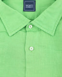 Camisa Casual 100% Linho em Verde Claro